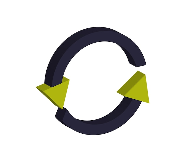 Signo de actualización tridimensional