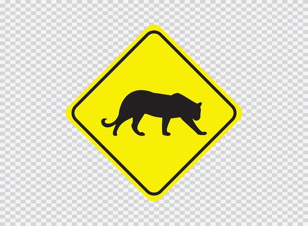 Signo de advertencia de animales Símbolo de tráfico Ilustración de tráfico