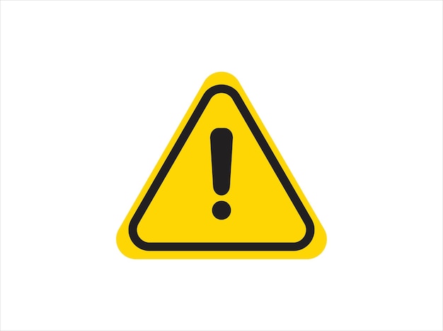 Signo de advertencia de atención Ícono de atención Ilustración vectorial