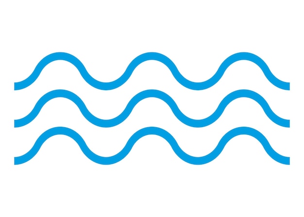 Signo de agua de onda Forma de agua Ilustración vectorial