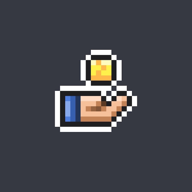 Signo de ahorro de dinero en estilo pixel art