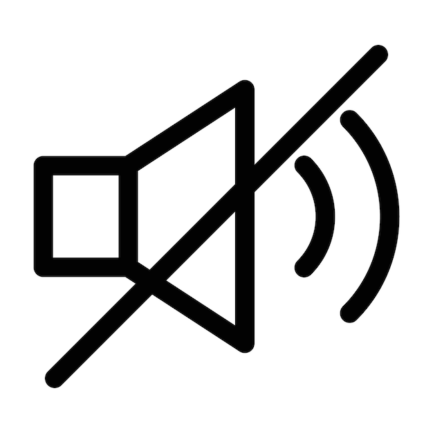 El signo de ajuste del contorno del icono del volumen del altavoz