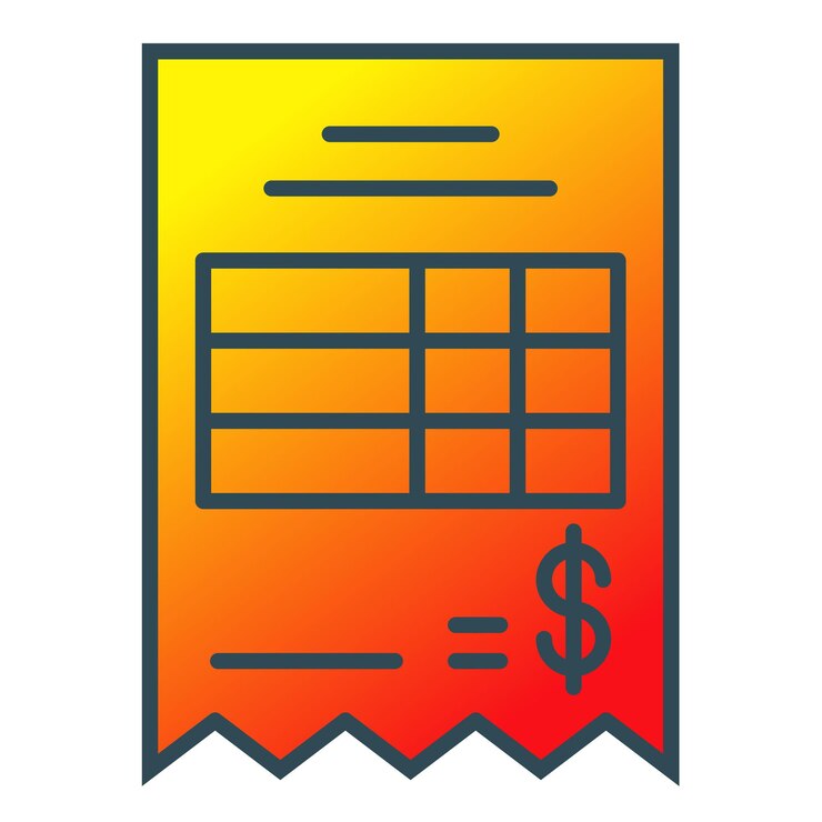 Vector un signo amarillo y naranja que dice dólar en él