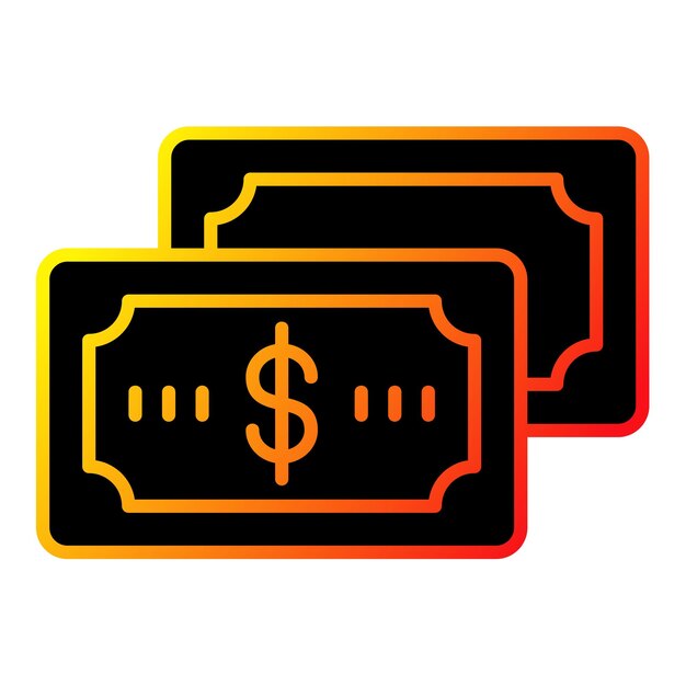 un signo amarillo y naranja que dice dólar en él