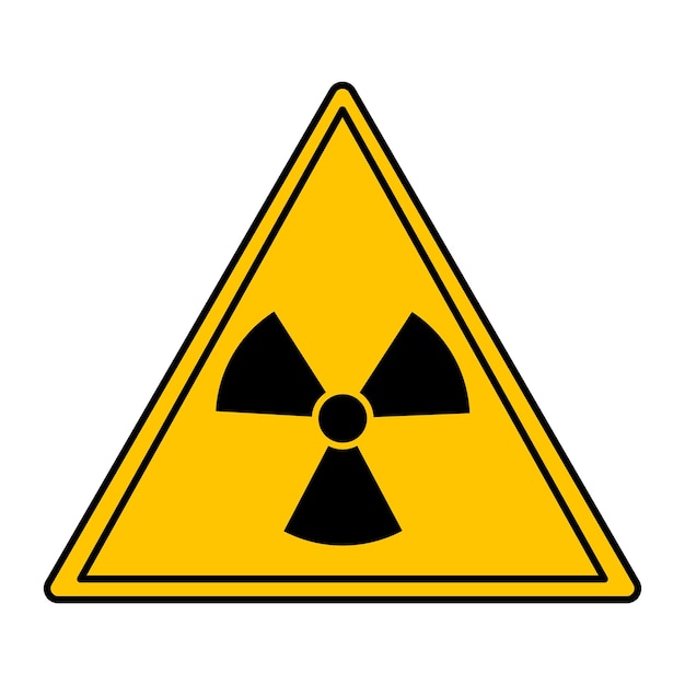 Signo amarillo de radiación ionizante