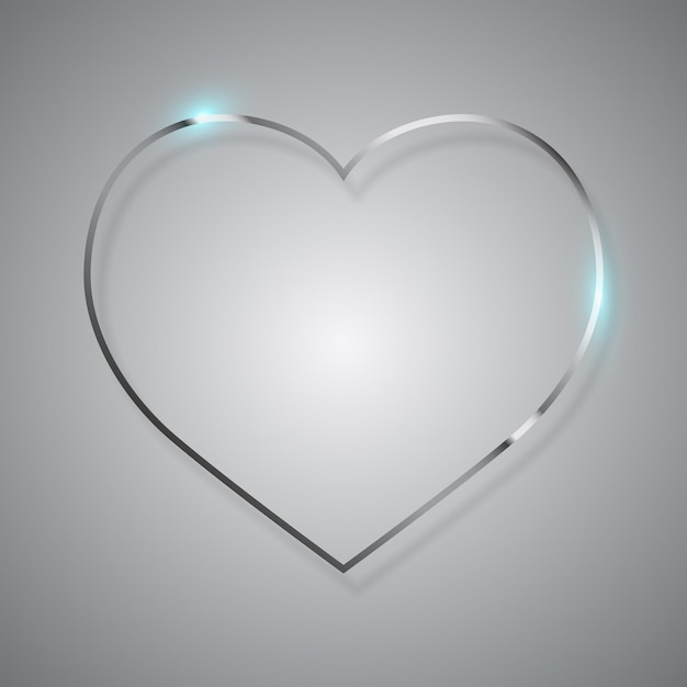 Signo de amor corazón de espacio en blanco