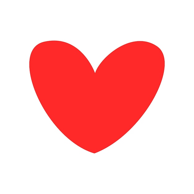 Signo de amor de corazón icono de corazón de amor en fondo blanco