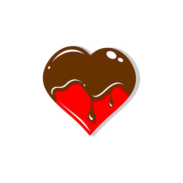 Signo de amor en forma de chocolate vectorial