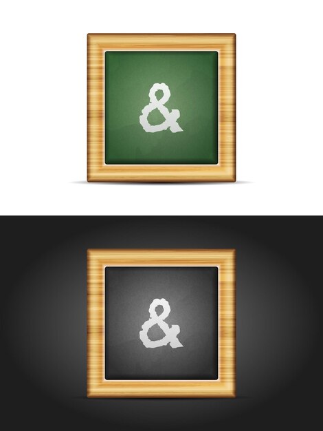 Signo de Ampersand en la pizarra