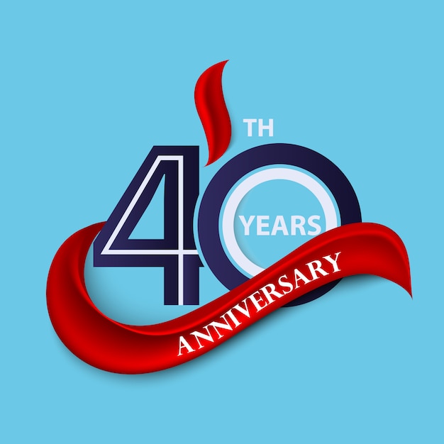 signo de aniversario y el símbolo de la celebración del logotipo