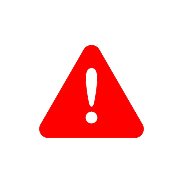 Signo de atención con icono de signo de exclamación en estilo plano Ilustración vectorial de error en un fondo aislado Concepto de negocio de signo de precaución