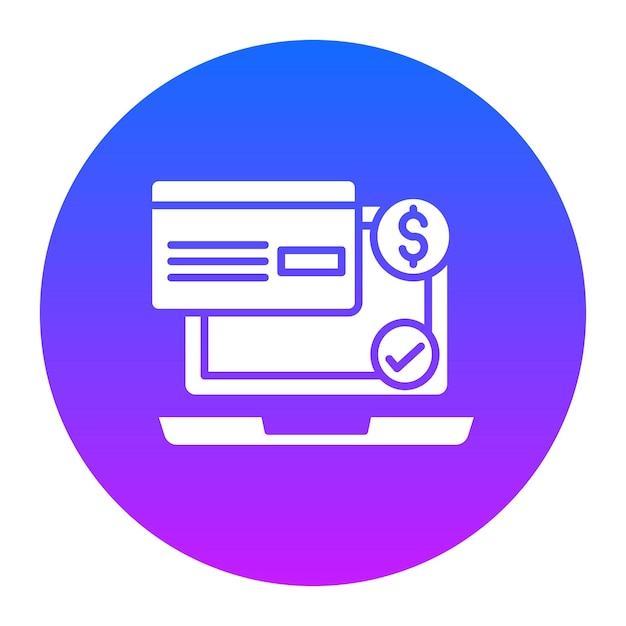 un signo azul y púrpura con un signo de dólar en el medio