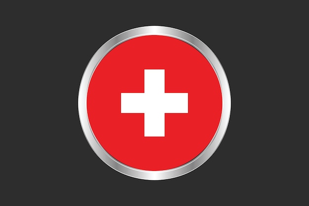Signo de la bandera de Suiza bandera de Suiza gráfico vectorial bandera del país de Suiza