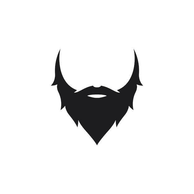 Signo de barba logo vector icono ilustración