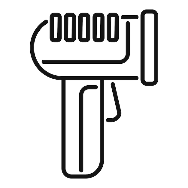 Signo de barra inteligente icono contorno vector codificación aplicación de ciudad rápida