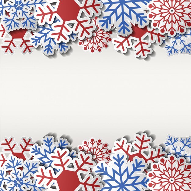 Signo en blanco de Navidad con copo de nieve de papel