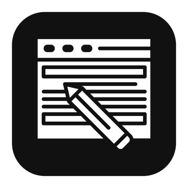 un signo blanco y negro con un lápiz apuntando a la derecha