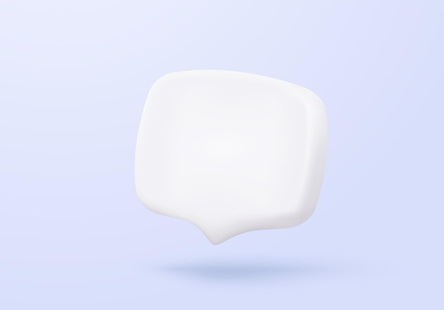 Signo de burbujas de habla 3D en las redes sociales Icono aislado en fondo pastel Burbuja de diálogo de chat o signo de respuesta del usuario con redes sociales Icon de burbuja de habla 3d Ilustración vectorial de renderización