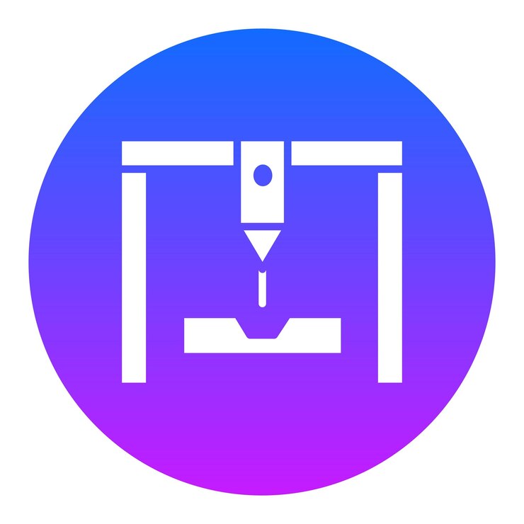 Vector un signo circular azul y rosa con un círculo azul con un fondo blanco