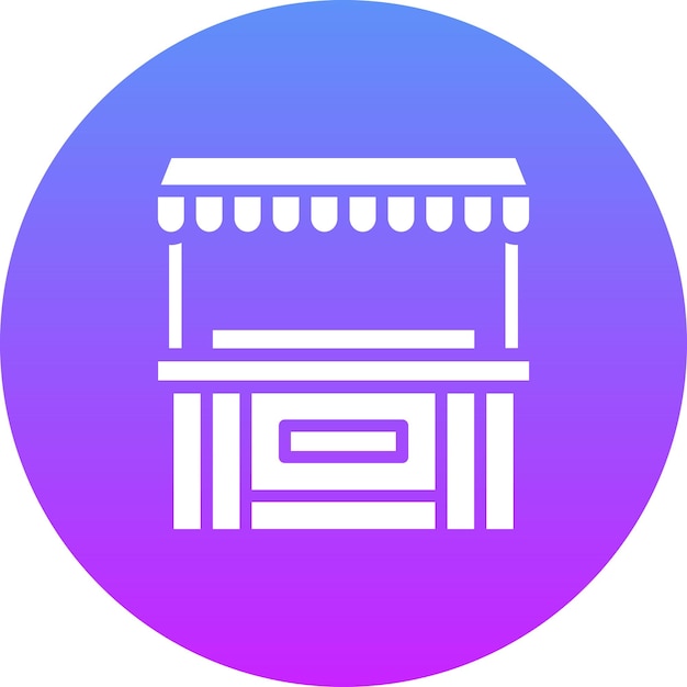 un signo circular azul y rosa con un círculo azul a su alrededor