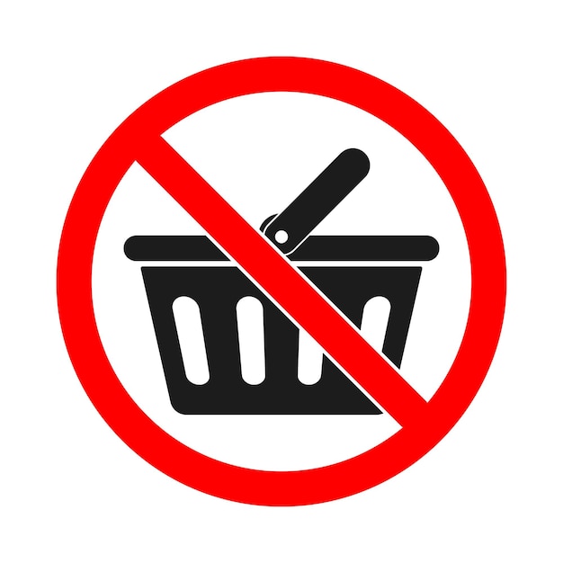 Signo de compra no permitido No hay signo de carrito de compras