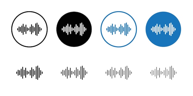 El signo de configuración del contorno del icono de audio