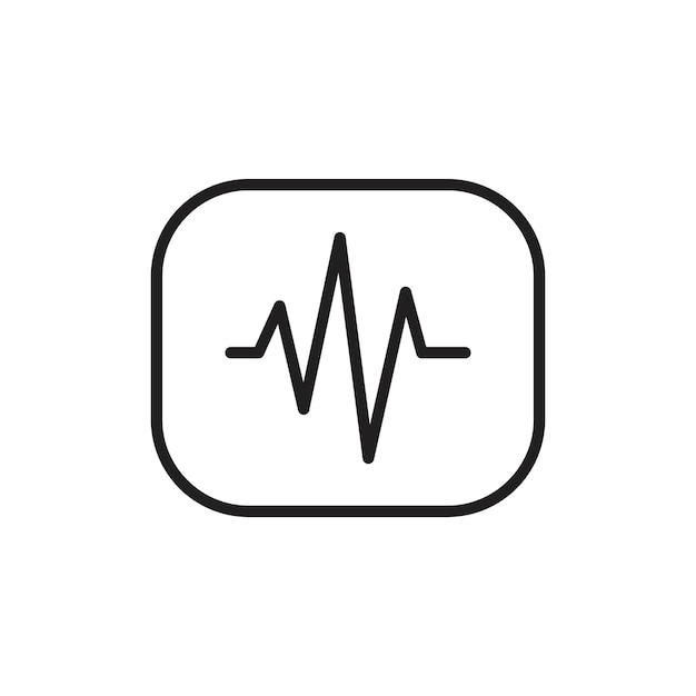 El signo de configuración del contorno del icono del pulso