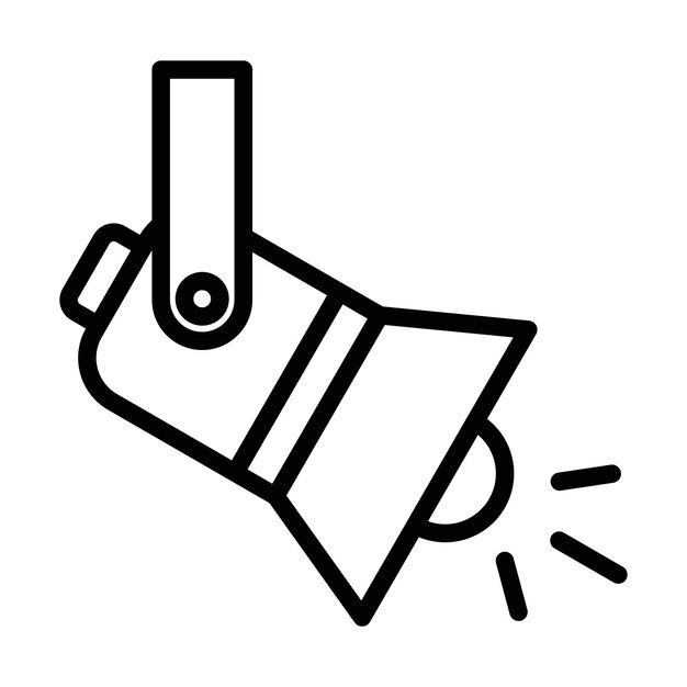 El signo de configuración del contorno del icono del reflector