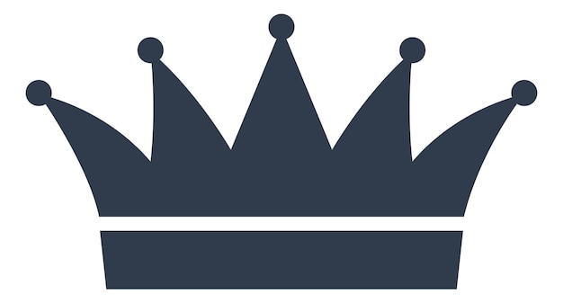 Signo de corona retro Icono de monarquía Símbolo de poder