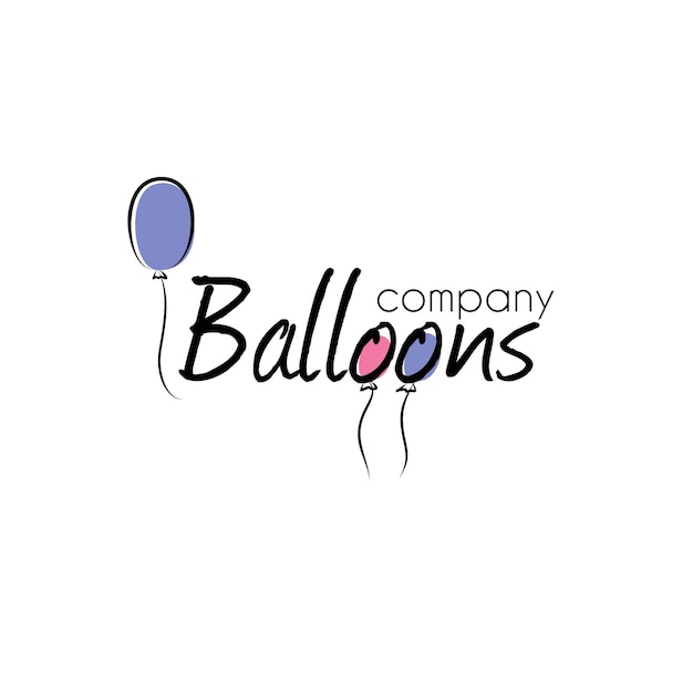 Signo corporativo del logotipo de la empresa de globos.