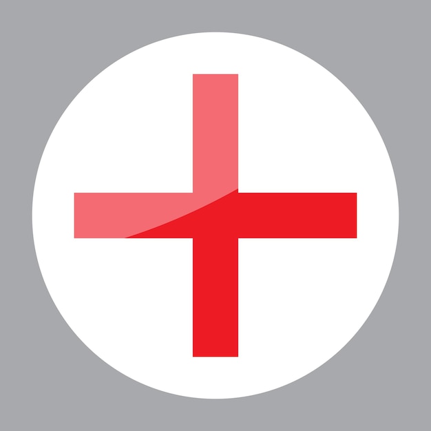 Signo Cruz Roja Hospital Clínica Símbolo Cruz Cruz Roja Ayuda Cruz Roja Americana Cruz Roja Voluntario Primeros Auxilios Cruz Roja Icono Cruz Roja Salud Emergencia Ayuda Médica Ilustración vectorial