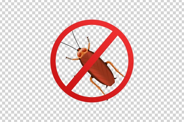 Signo de cucaracha aislado realista vector para decoración y revestimiento de plantilla