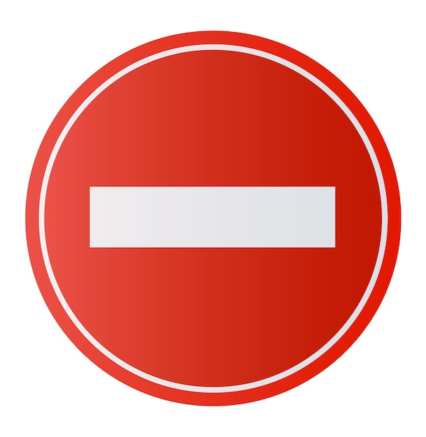 Signo de detención sin entrada signo de no hacerlo ilustración vectorial