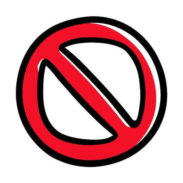 Sin signo dibujado a mano Icono de Doodle aislado fondo blanco 30