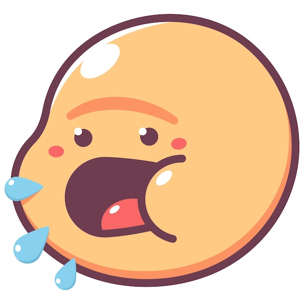 Signo de dibujos animados vectorial de emoticon hablador aislado en un fondo blanco