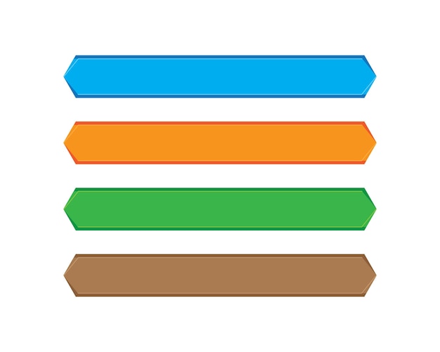 Signo de diseño de clip art en forma de cinta de varios colores