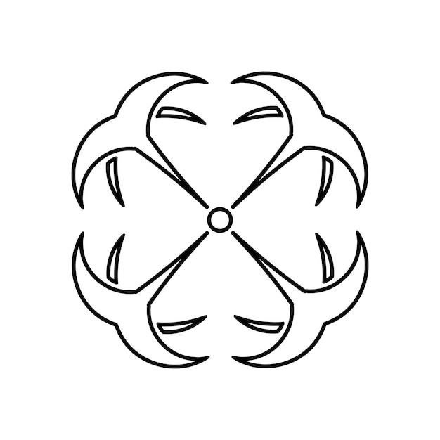 Signo de diseño de estilo japonés o símbolo ikari
