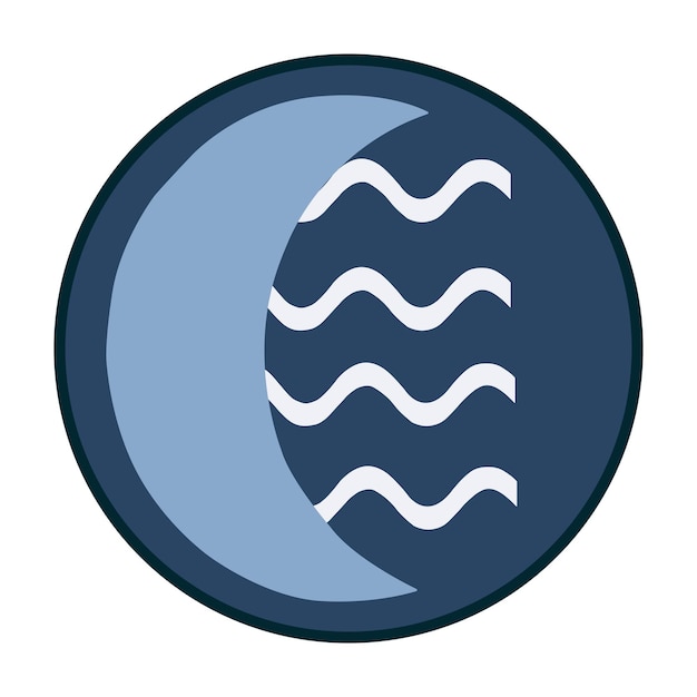 Signo del elemento agua. Vector. Todos los elementos están aislados.