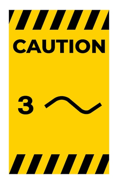 Signo de energía de tres fases aislado en fondo blanco Ilustración vectorial EPS10