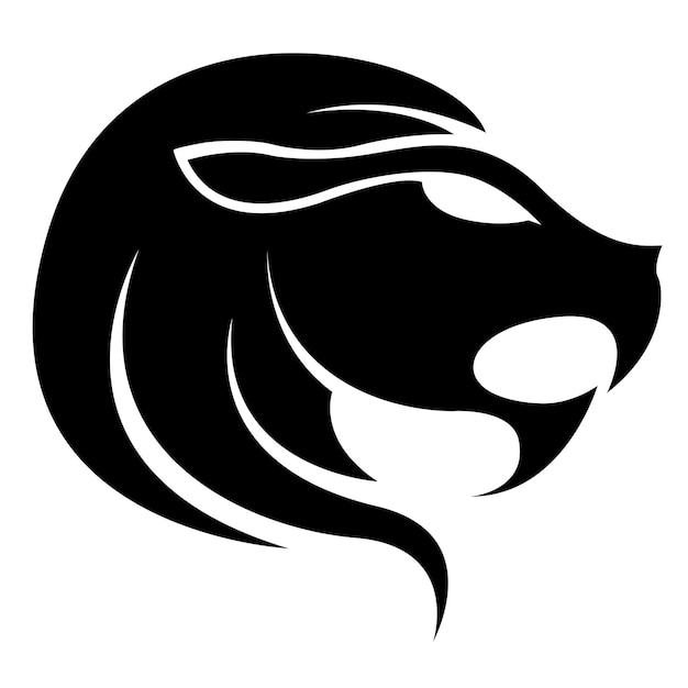 Signo de estrella del zodiaco Leo con curvas negras