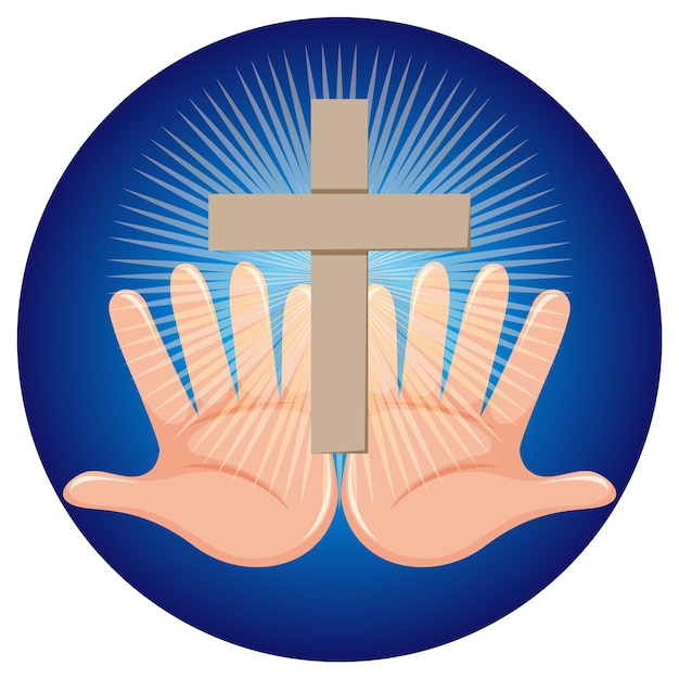 Signo de fe de manos humanas y religión