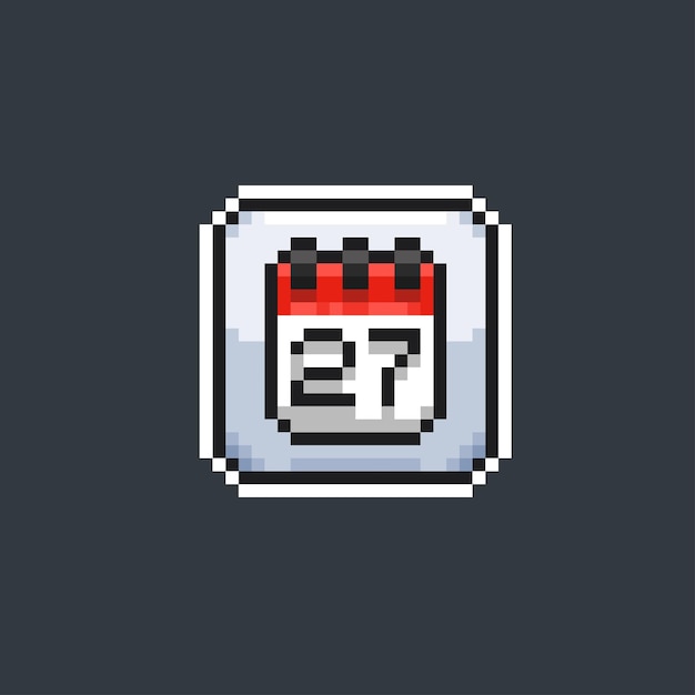 signo de fecha en estilo pixel art