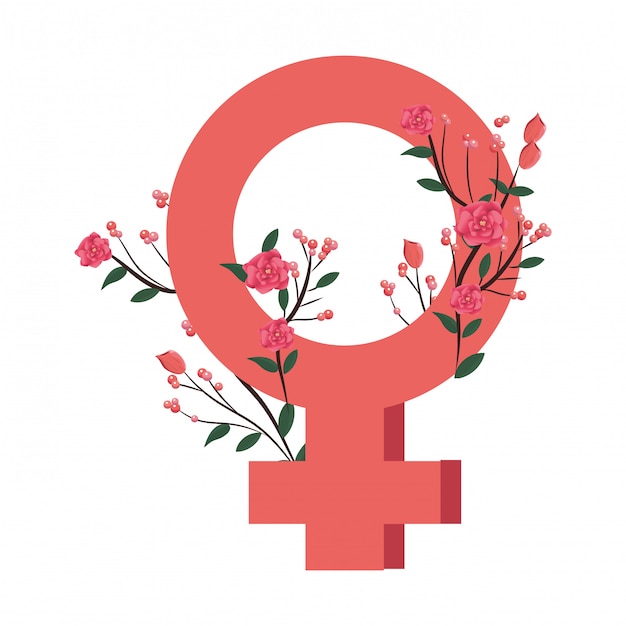 signo femenino con rosas