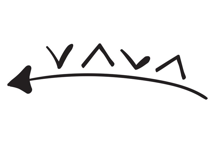 Vector signo de flecha boho ilustración vectorial