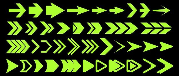 Signo de flecha direccional o diseño de conjunto de iconos Ilustración vectorial