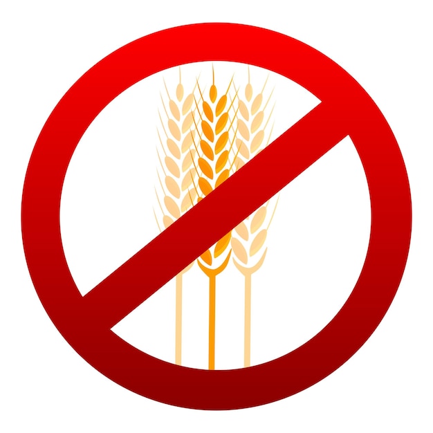 Signo sin gluten Icono vectorial Ilustración vectorial