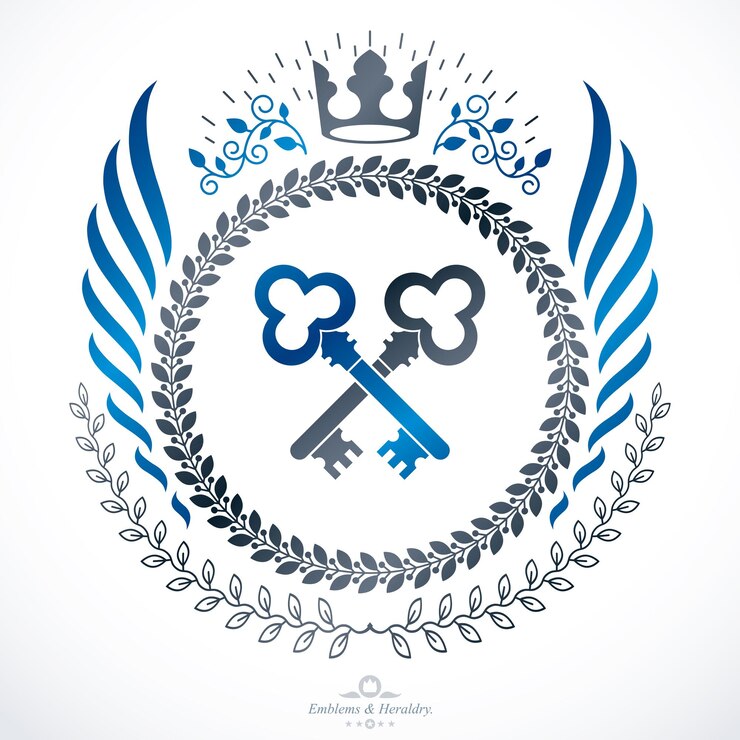 Vector signo heráldico, elemento, emblema heráldico, insignia, signo, vector.