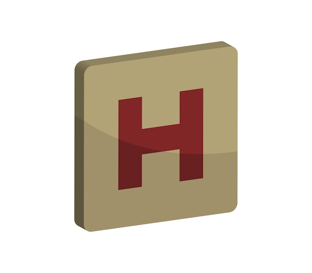 Signo de hospital tridimensional