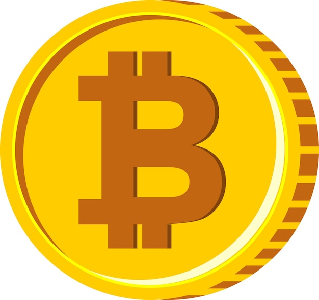 Signo de icono de bitcoin de moneda cryptocurrency