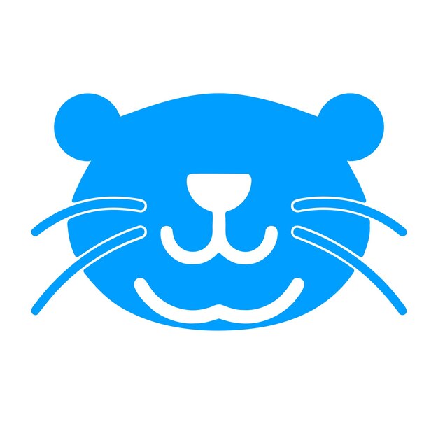 El signo del icono de la cabeza de la nutria